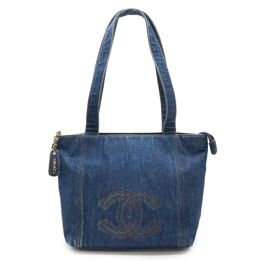 CHANEL Blue Logo Shoulder Bag - Picture 2 of 9